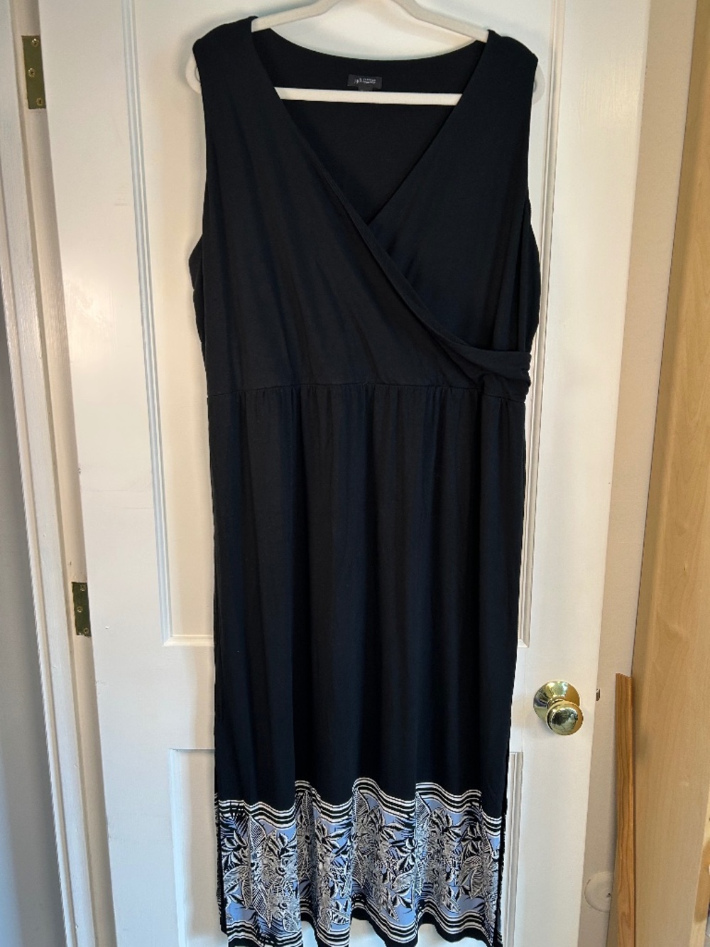 J. Jill Wearever Collection faux wrap maxi dress|Stretch|Floral | Large